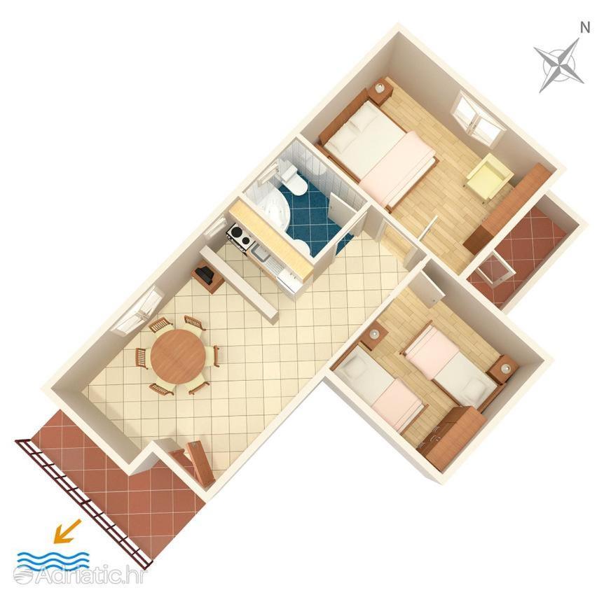 Apartamento Zora Seget Vranjica Exterior foto